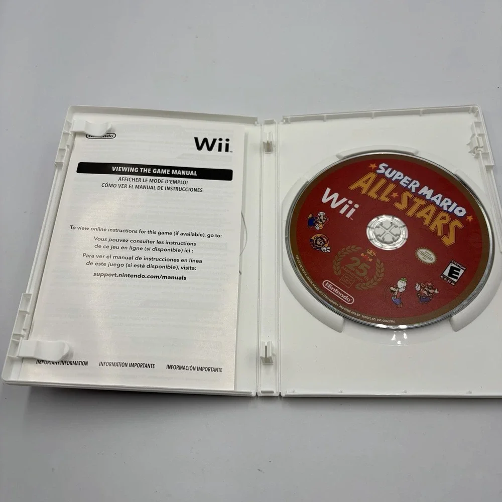 Nintendo Wii Super Mario All Stars - 25th Anniversary Disk Disclosure Booklet